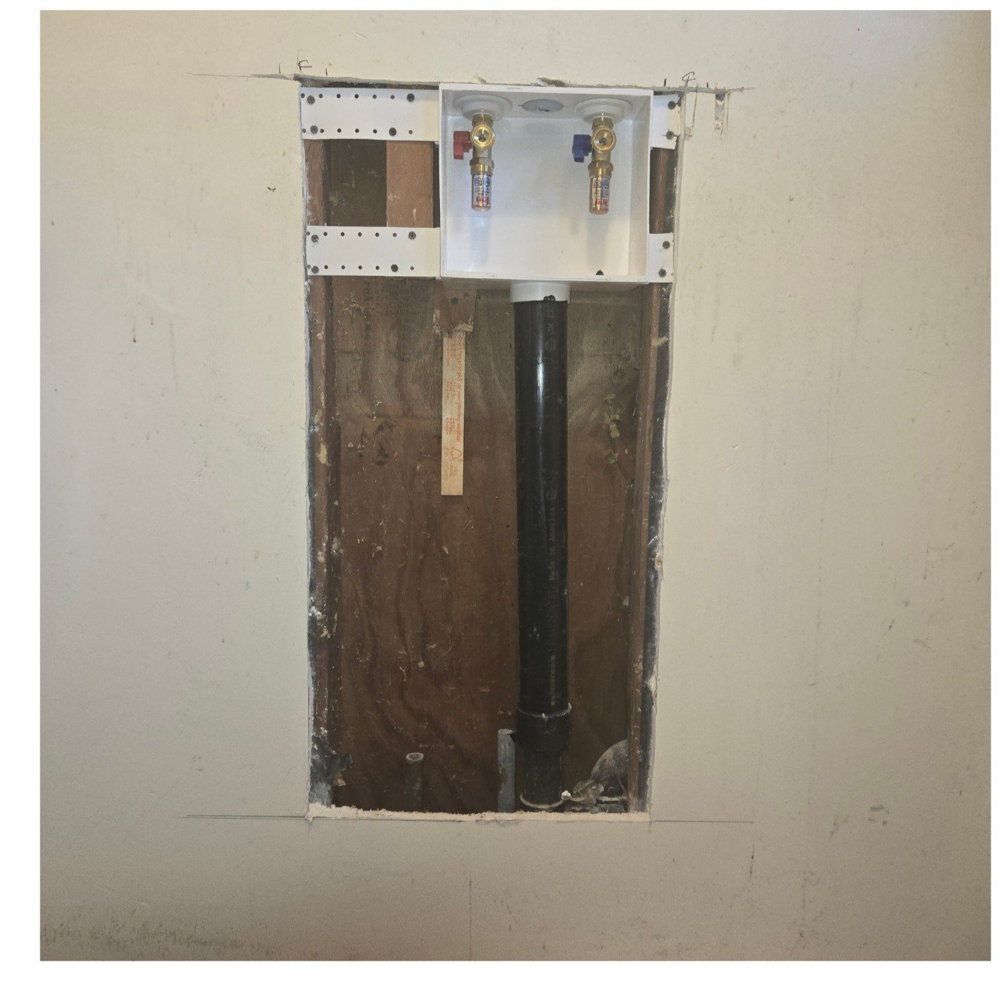Shower valve rough-in