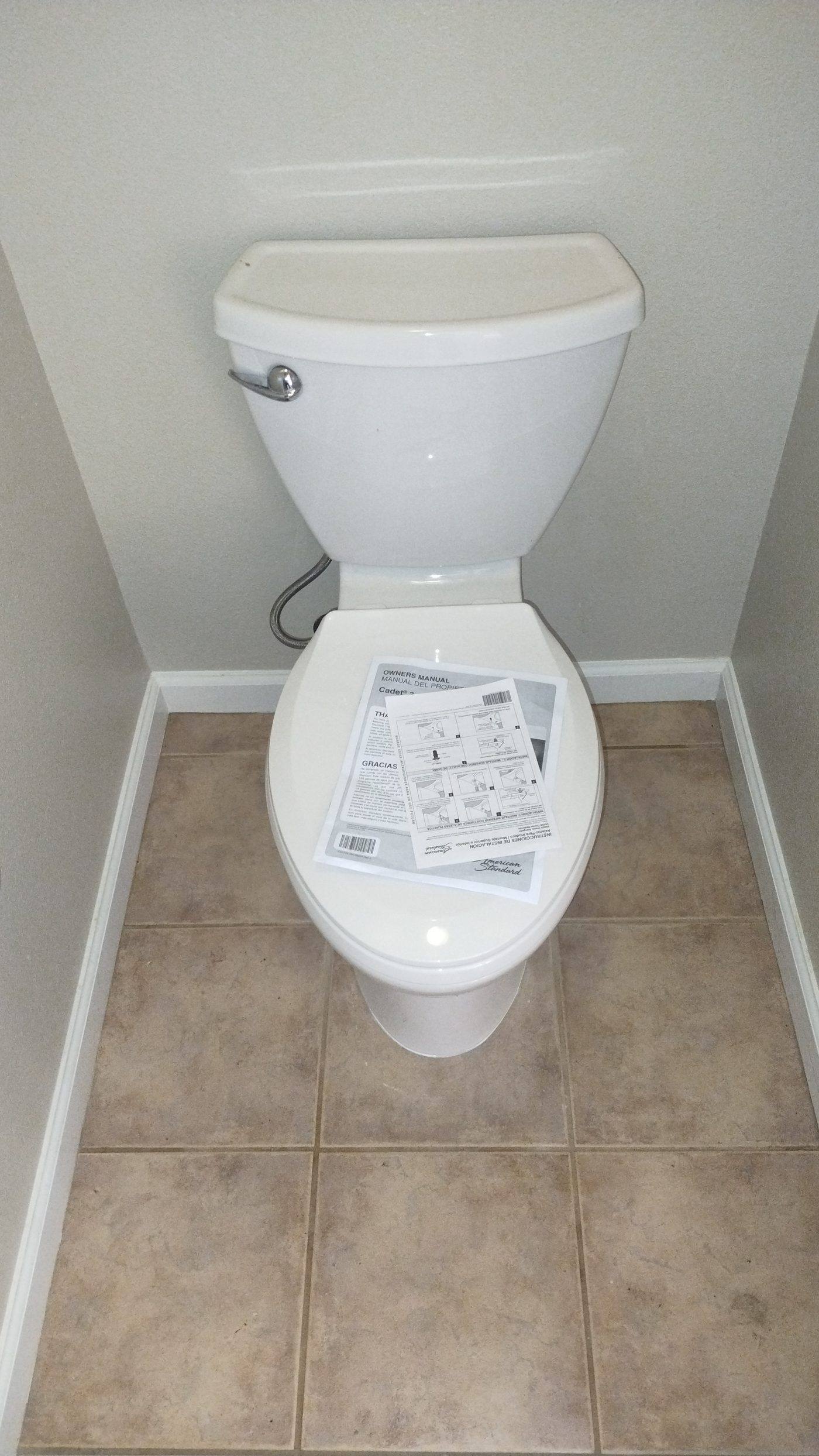 Toilet installed